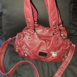 COPY - Sassy NEW brick Red medium size hobo silver charms